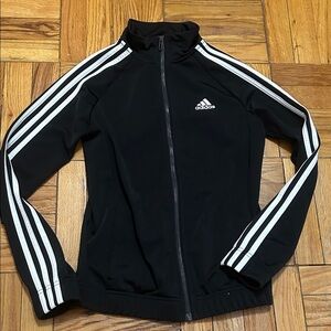 Adidas Black Jacket with White Accents